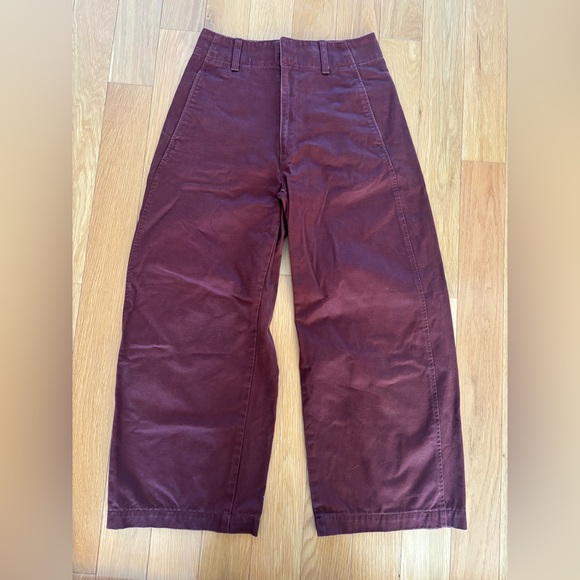 Uniqlo Denim - Uniqlo Women's Wide-Leg Flare Jeans in Deep Burgundy